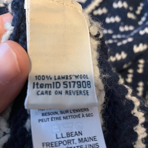 Bean's Large Classic Ragg Wool Sweater, Crewneck Bird's-Eye - Picture 8 of 8